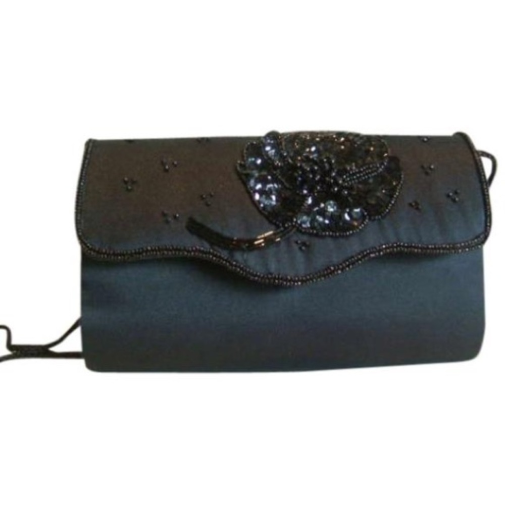 Date night sequins beaded bag strap option black